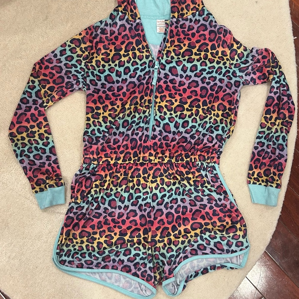 Set of 3: Colorful cozy Hooded Rompers